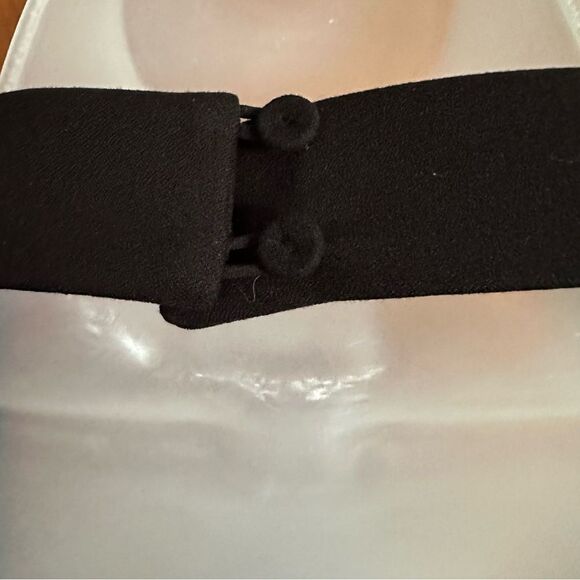 Halston Heritage Black Asymmetrical Hem Halter Neck Formal Cocktail Mini Dress - Picture 9 of 10